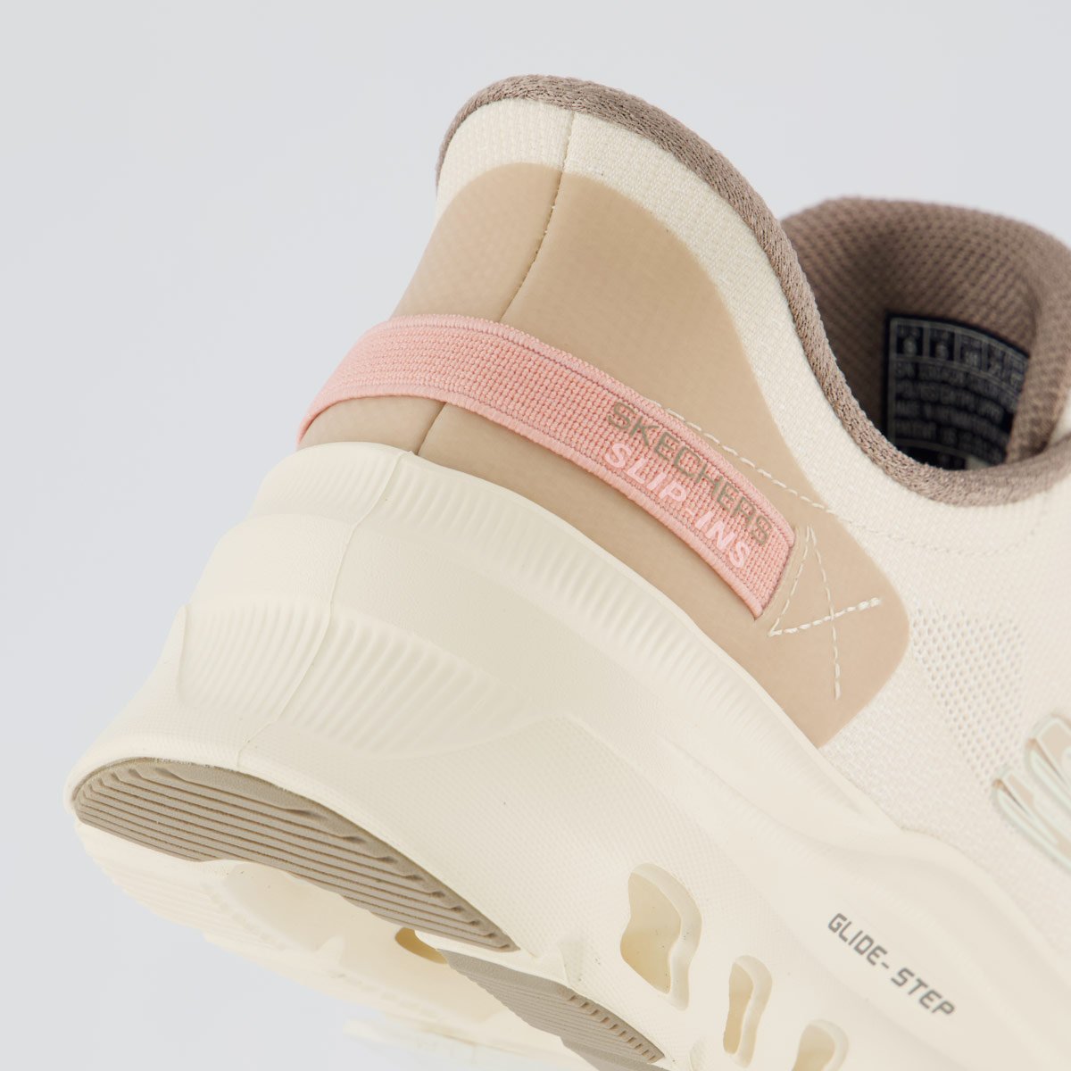 Tênis Skechers Glide-Step Motion Feminino Branco Bege 6