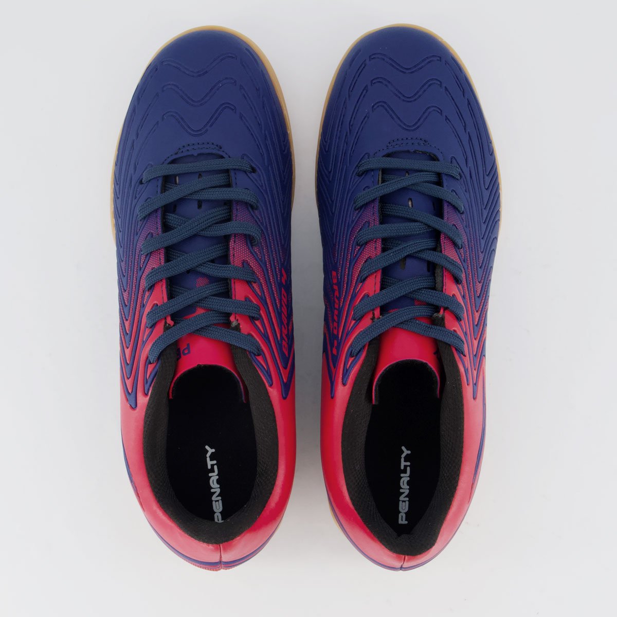 Chuteira Penalty Bravo Y 4.0 Futsal Marinho Azul/Vermelho 4