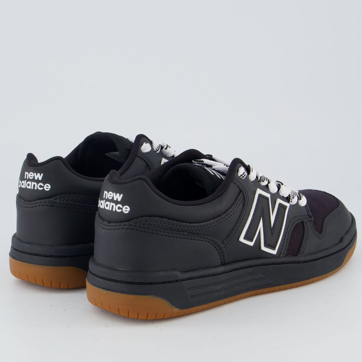 Tênis New Balance 480 Low U Preto e Branco Preto 3
