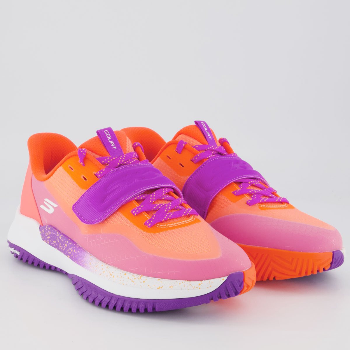 Tênis Skechers Viper Court Elite 2 Feminino Laranja 2