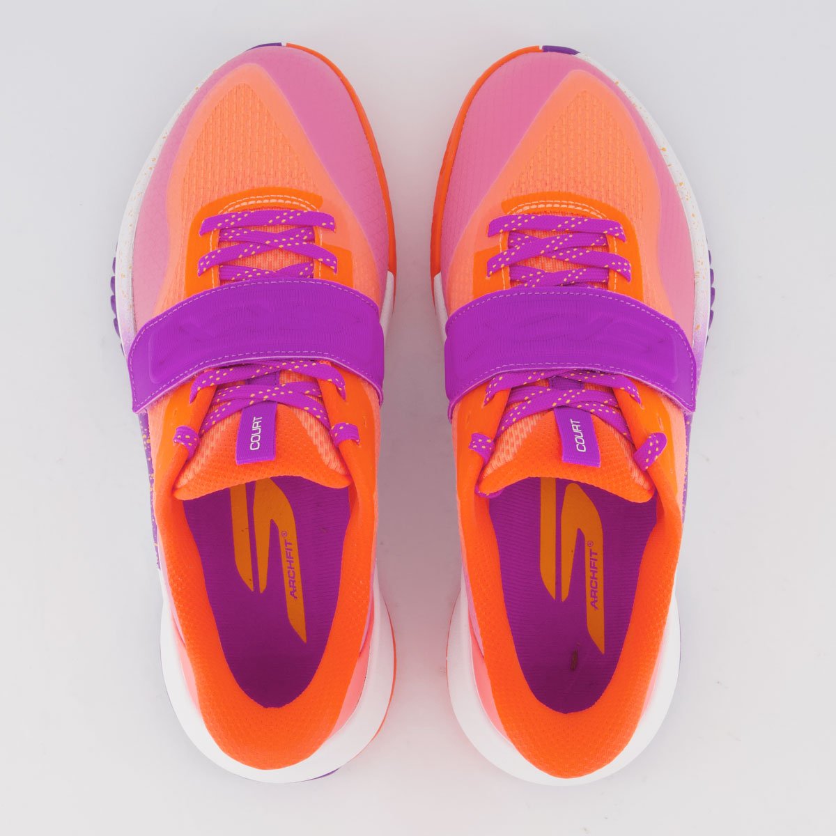 Tênis Skechers Viper Court Elite 2 Feminino Laranja 4