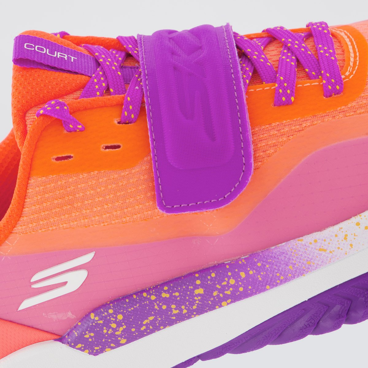 Tênis Skechers Viper Court Elite 2 Feminino Laranja 7