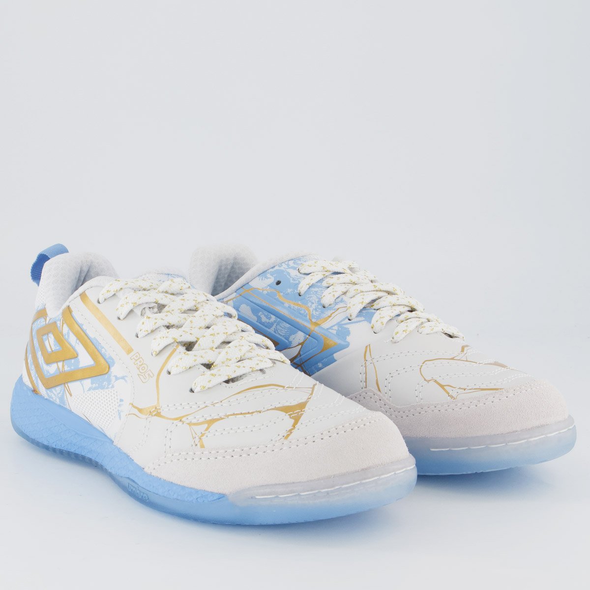 Chuteira Umbro Pro 5 Bump Kintsugi Futsal Feminina Branca Branco 2