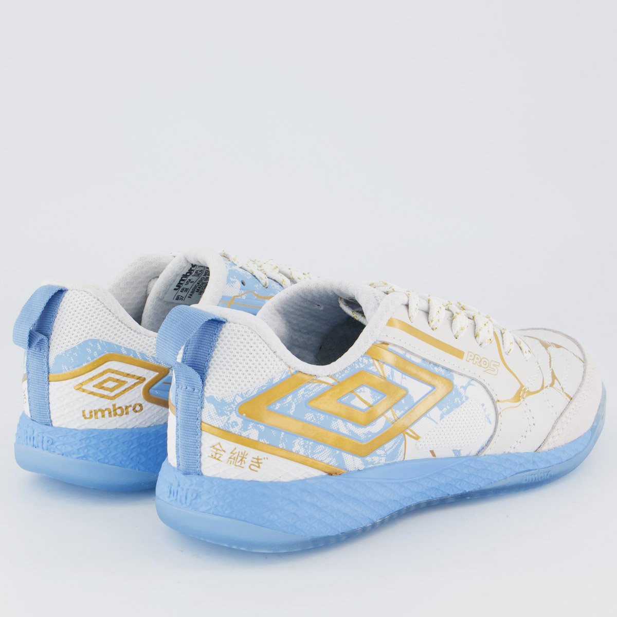 Chuteira Umbro Pro 5 Bump Kintsugi Futsal Feminina Branca Branco 3