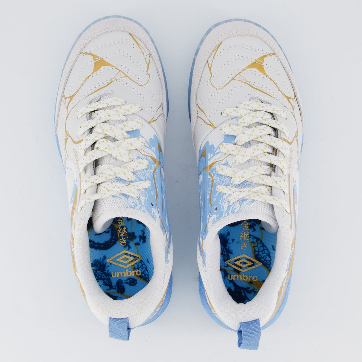 Chuteira Umbro Pro 5 Bump Kintsugi Futsal Feminina Branca Branco 4