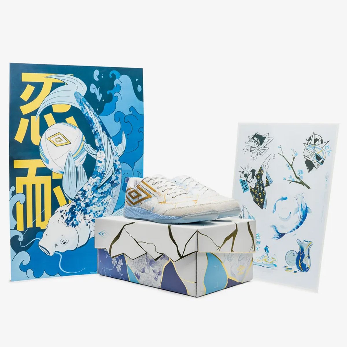 Chuteira Umbro Pro 5 Bump Kintsugi Futsal Feminina Branca Branco 9