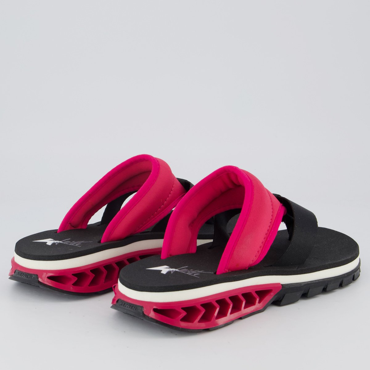 Chinelo Kenner Rakka Anitta  Preto e Rosa Rosa 4