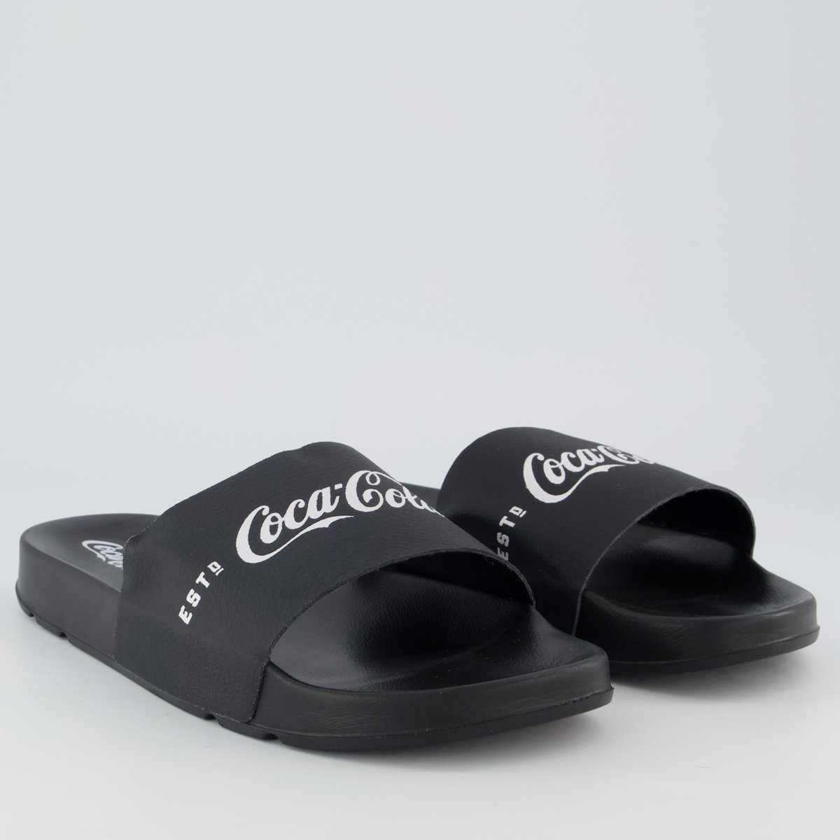 Chinelo Coca Cola Slide 1886 Preto Preto 3