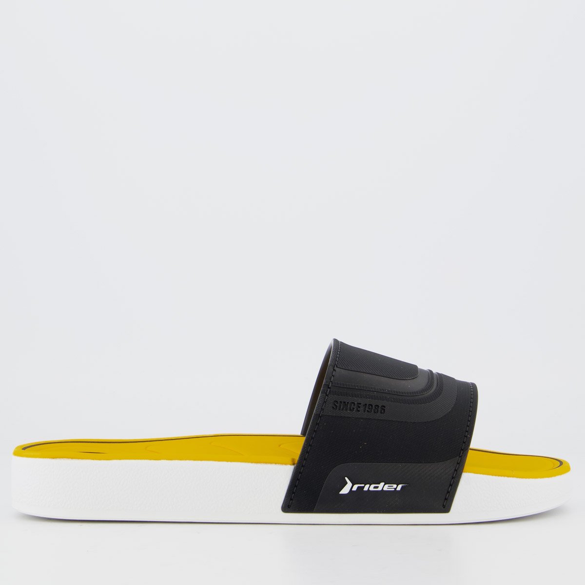 Chinelo Rider Slide Pulse Amarelo e Preto Preto 2