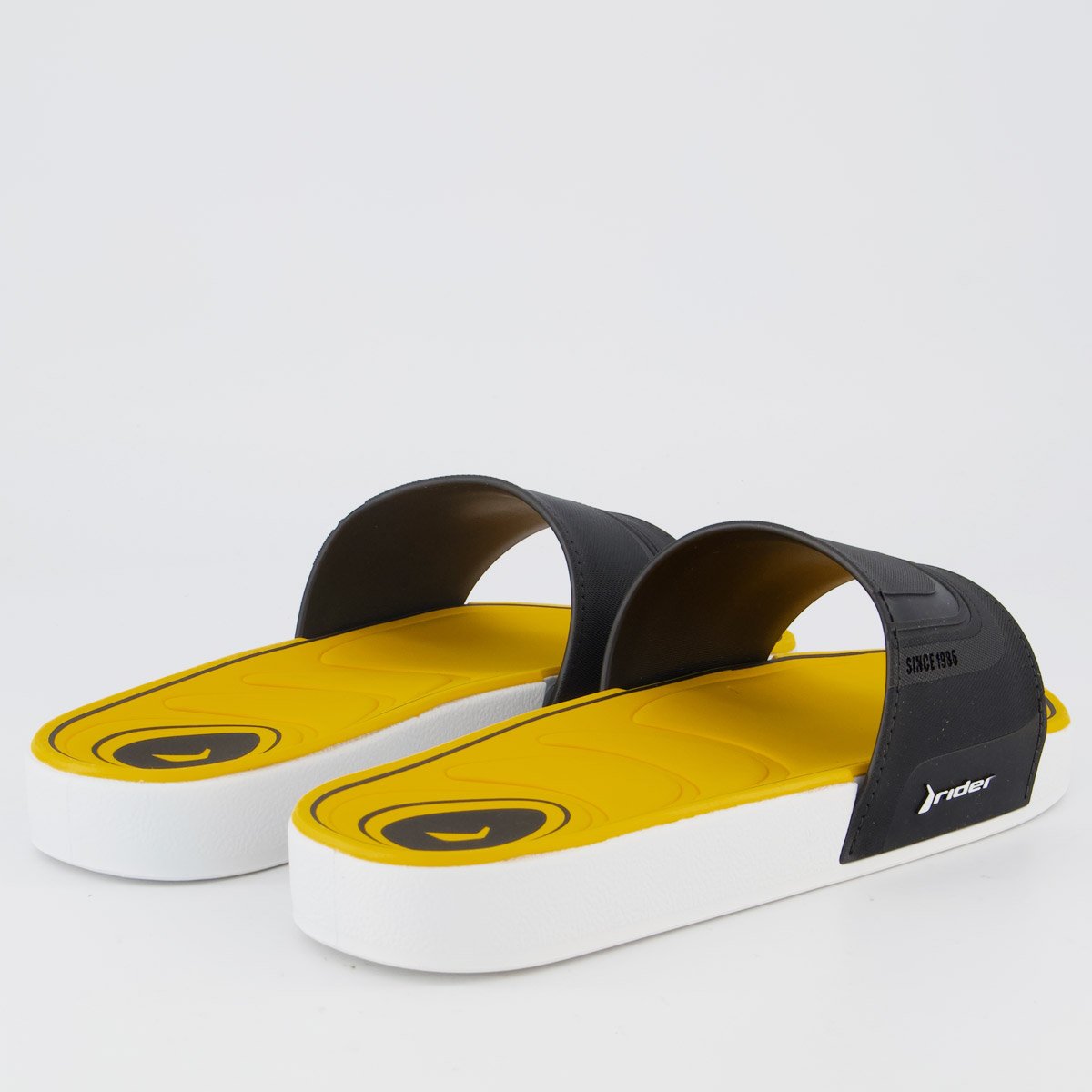 Chinelo Rider Slide Pulse Amarelo e Preto Preto 4