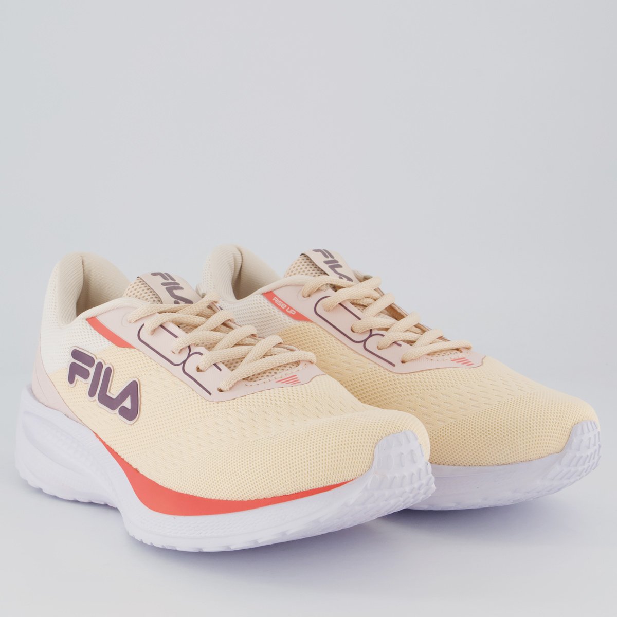 Tenis Fila Rise Up Feminino Rose Claro Bege 2