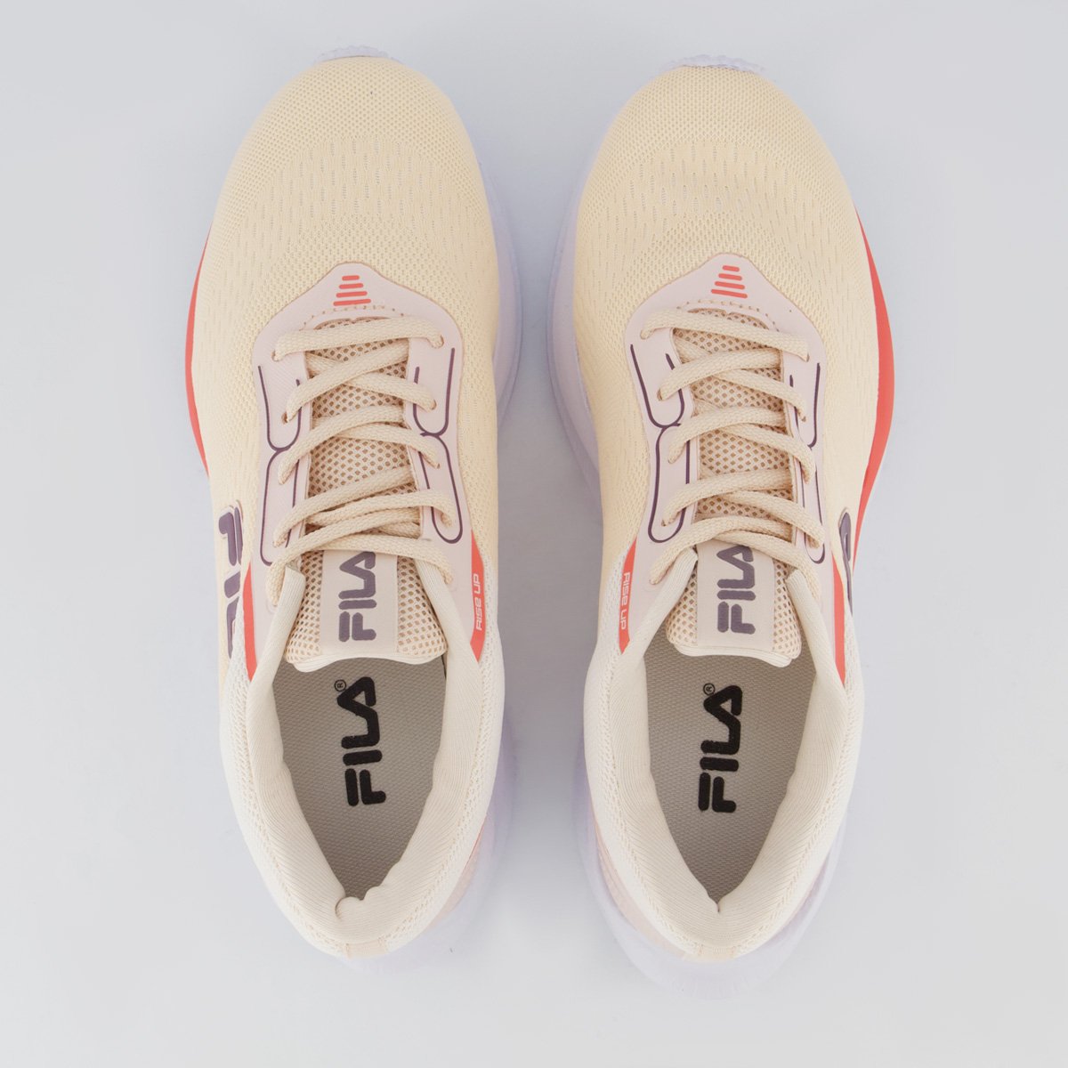 Tenis Fila Rise Up Feminino Rose Claro Bege 4
