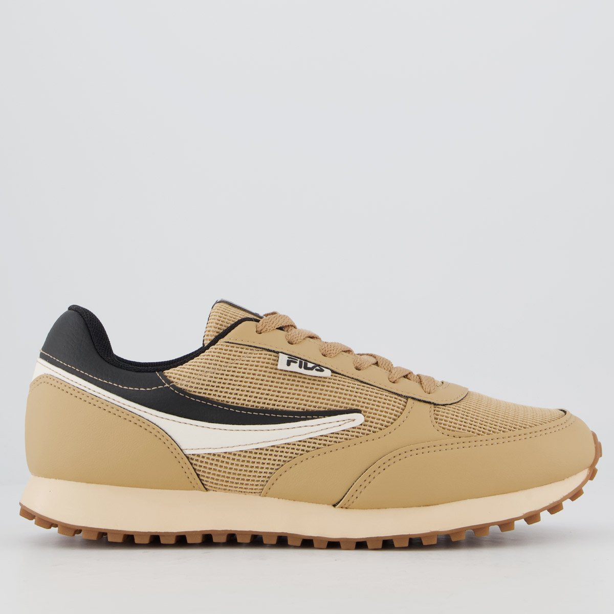 Tenis Fila Renno Classic Bege e Preto
