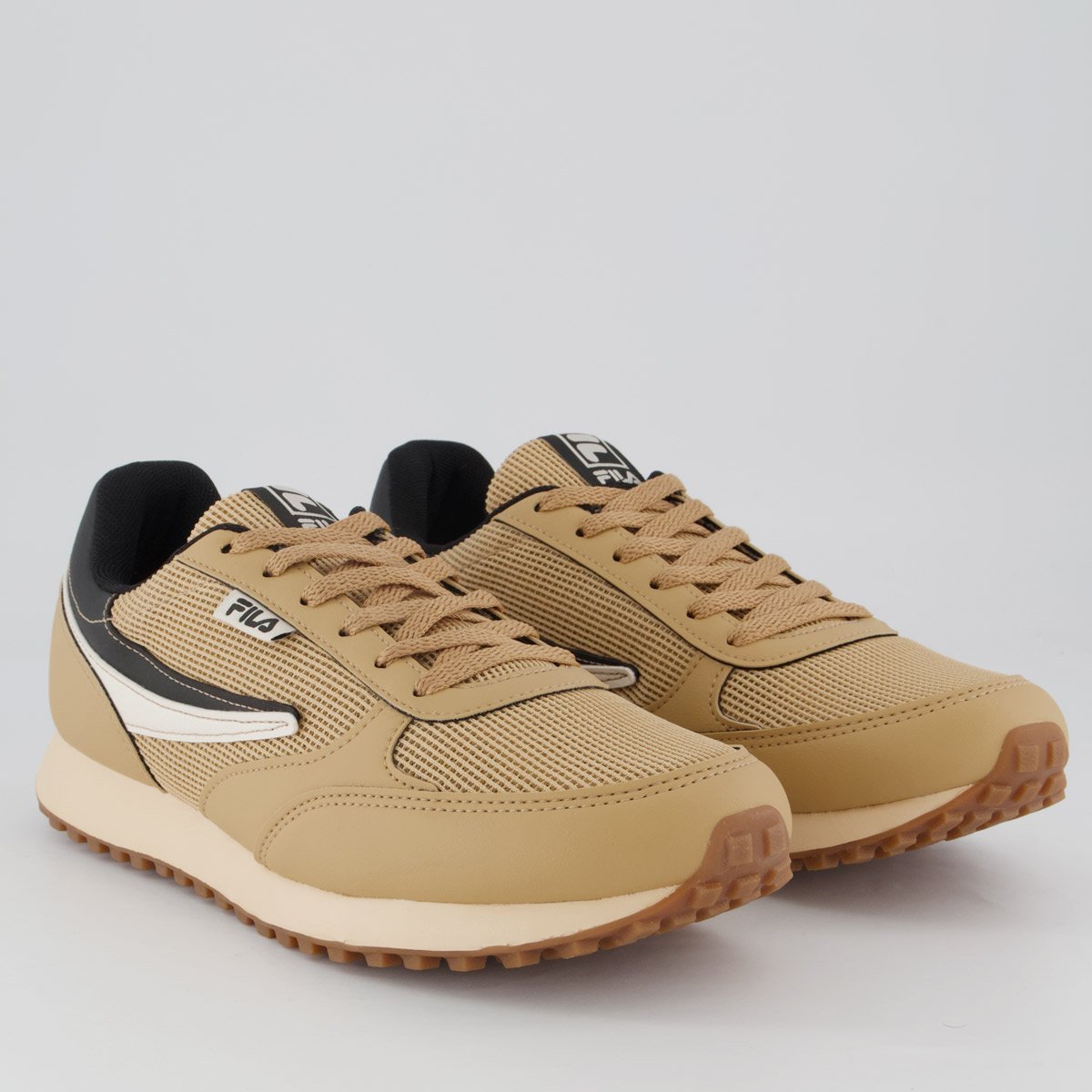 Tenis Fila Renno Classic Bege e Preto Bege 2