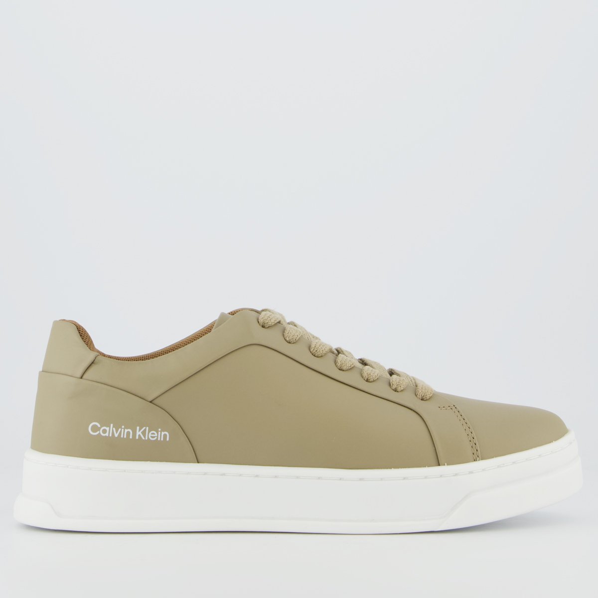 Tênis Calvin Klein Basic Bege e Branco