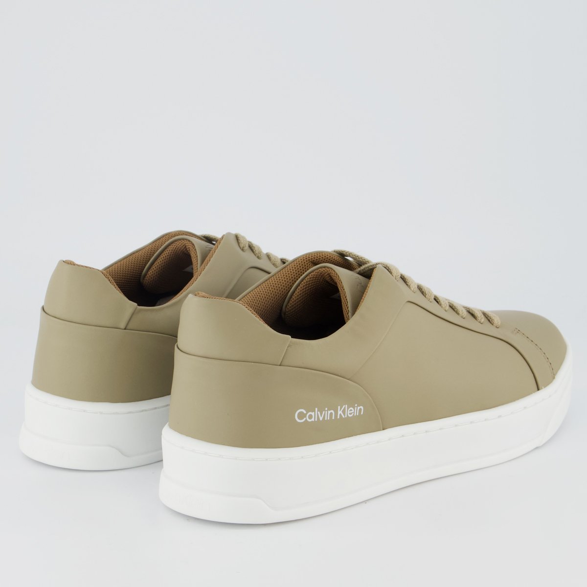 Tênis Calvin Klein Basic Bege e Branco Bege 3