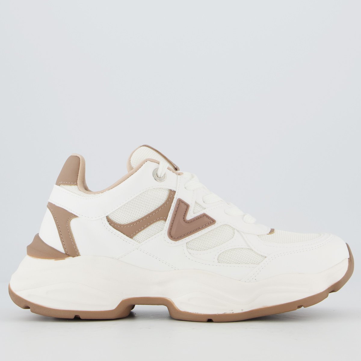 Tênis Via Marte V158 Feminino Branco e Bege