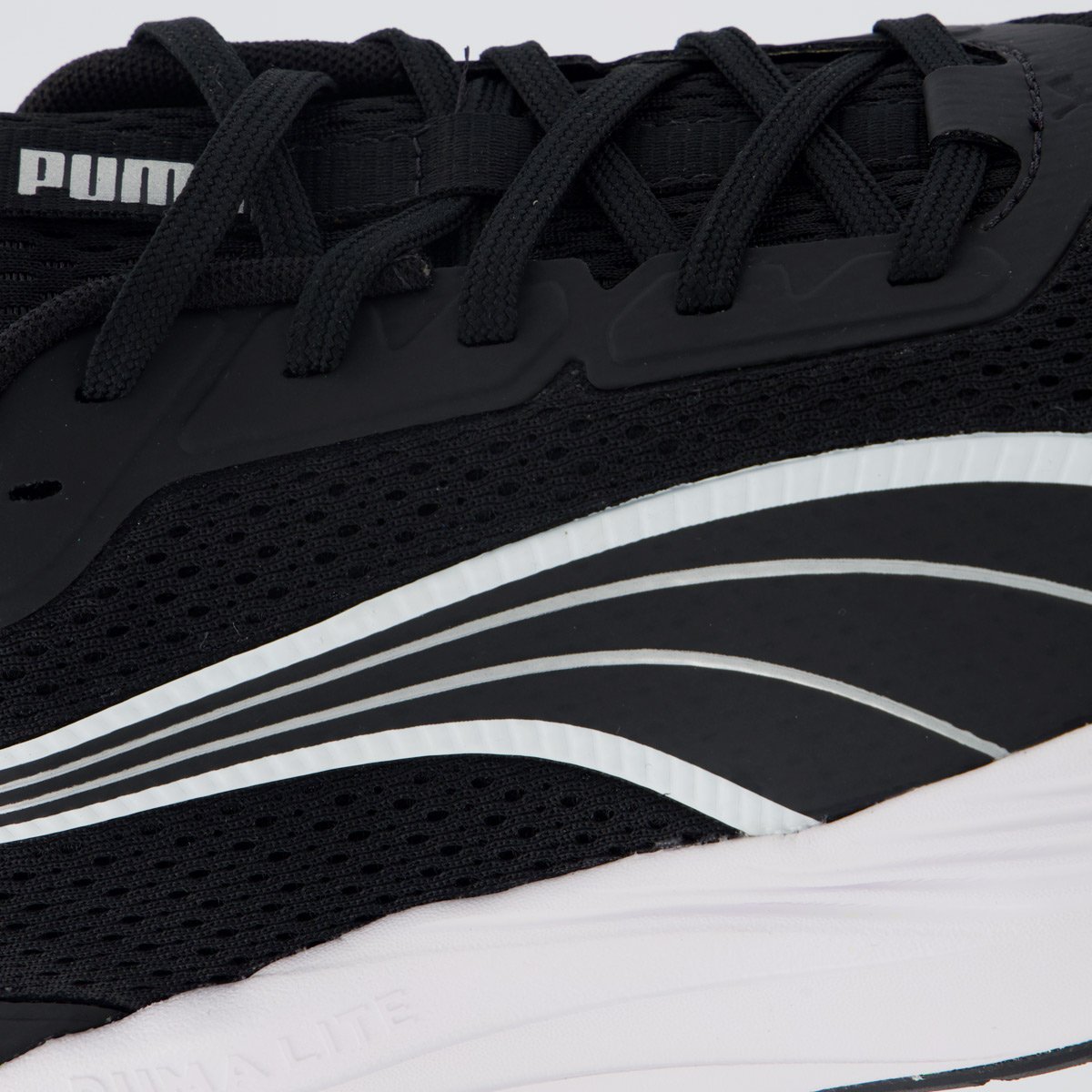 Tenis Puma Dasher Lite Preto e Branco Preto 7