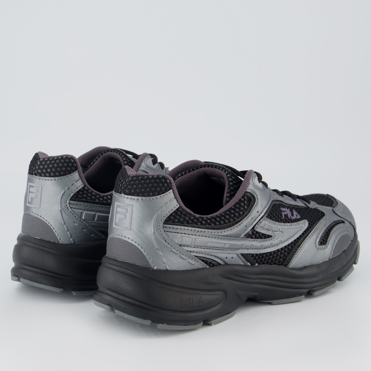 Tênis Fila Runner 2K Preto e Cinza Preto/Prata 3