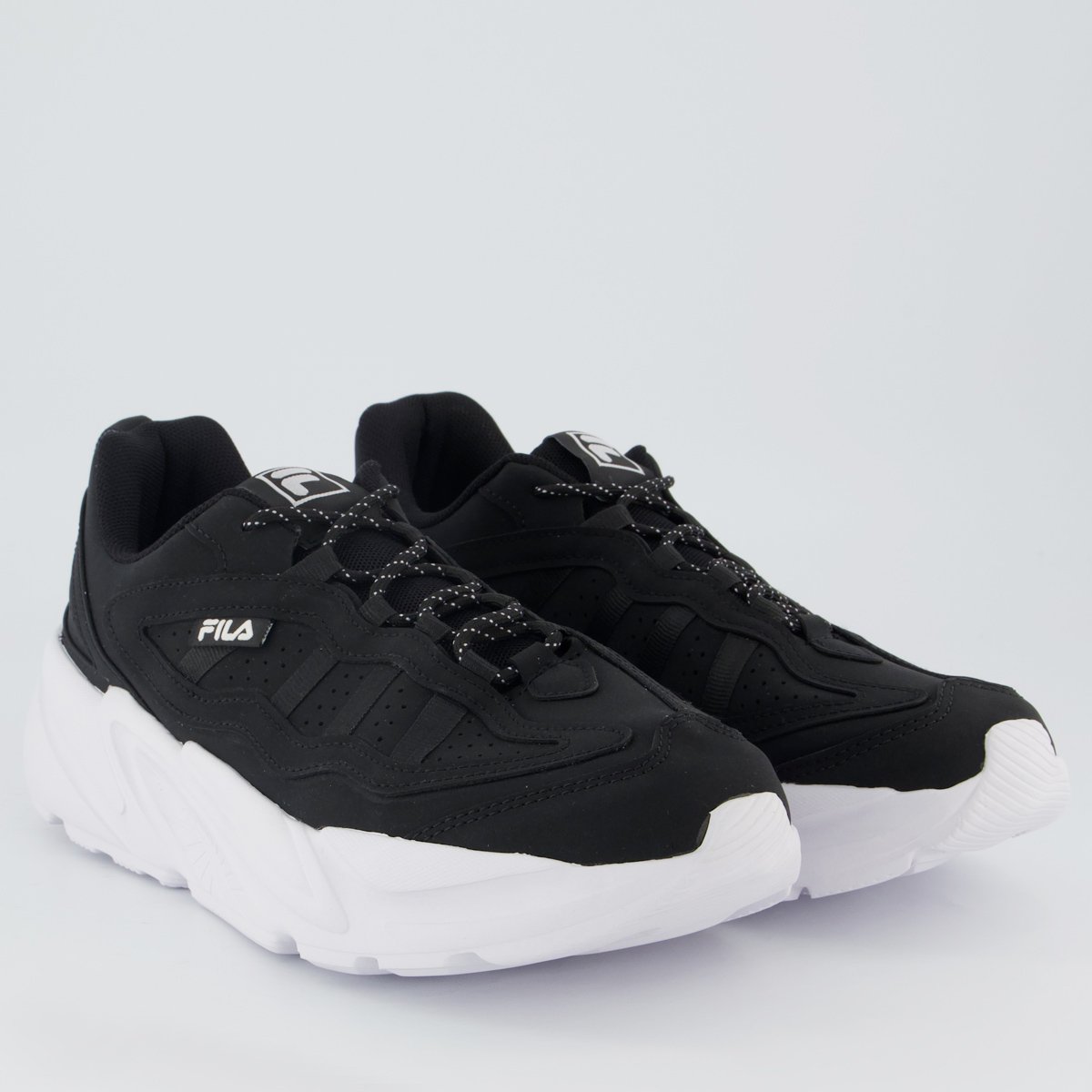 Tenis Fila Street Fit 3 Preto e Branco Preto 2