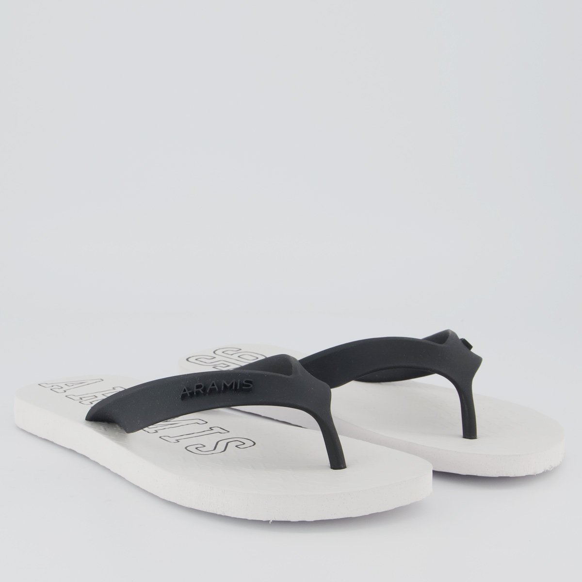 Chinelo Aramis 95 Branco Preto 3