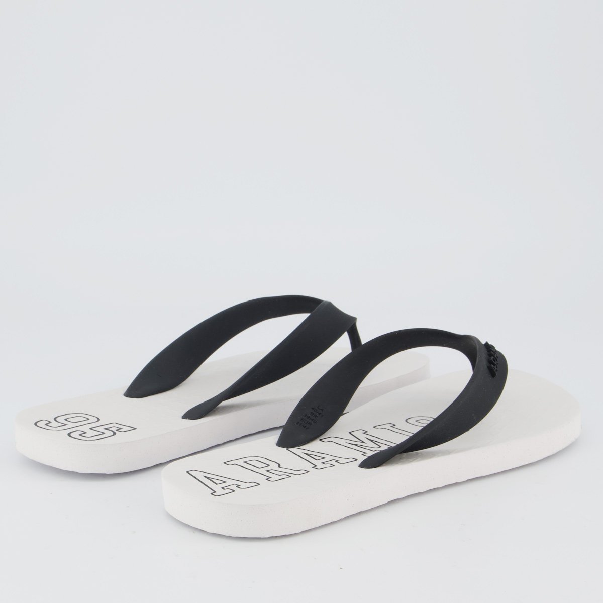 Chinelo Aramis 95 Branco Preto 4