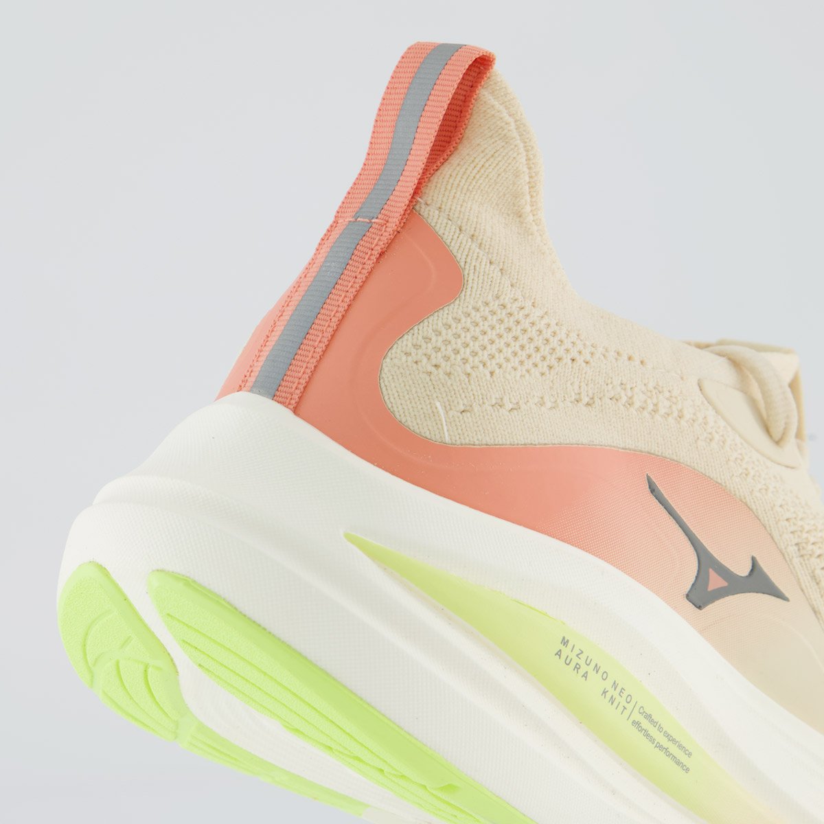 Tênis Mizuno Neo Aura Knit Feminino Off-White Bege 6