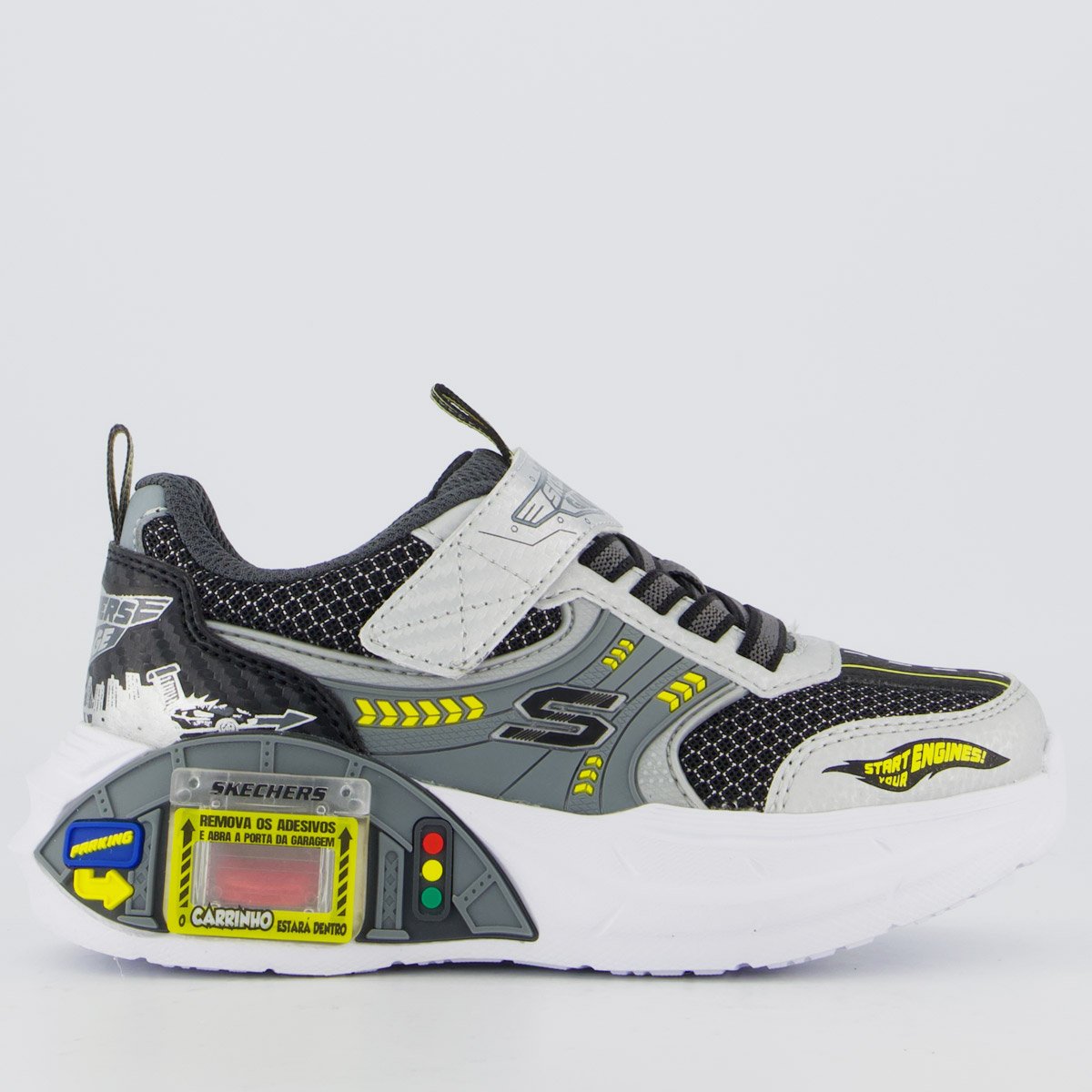 Tênis Skechers Garage Infantil Cinza