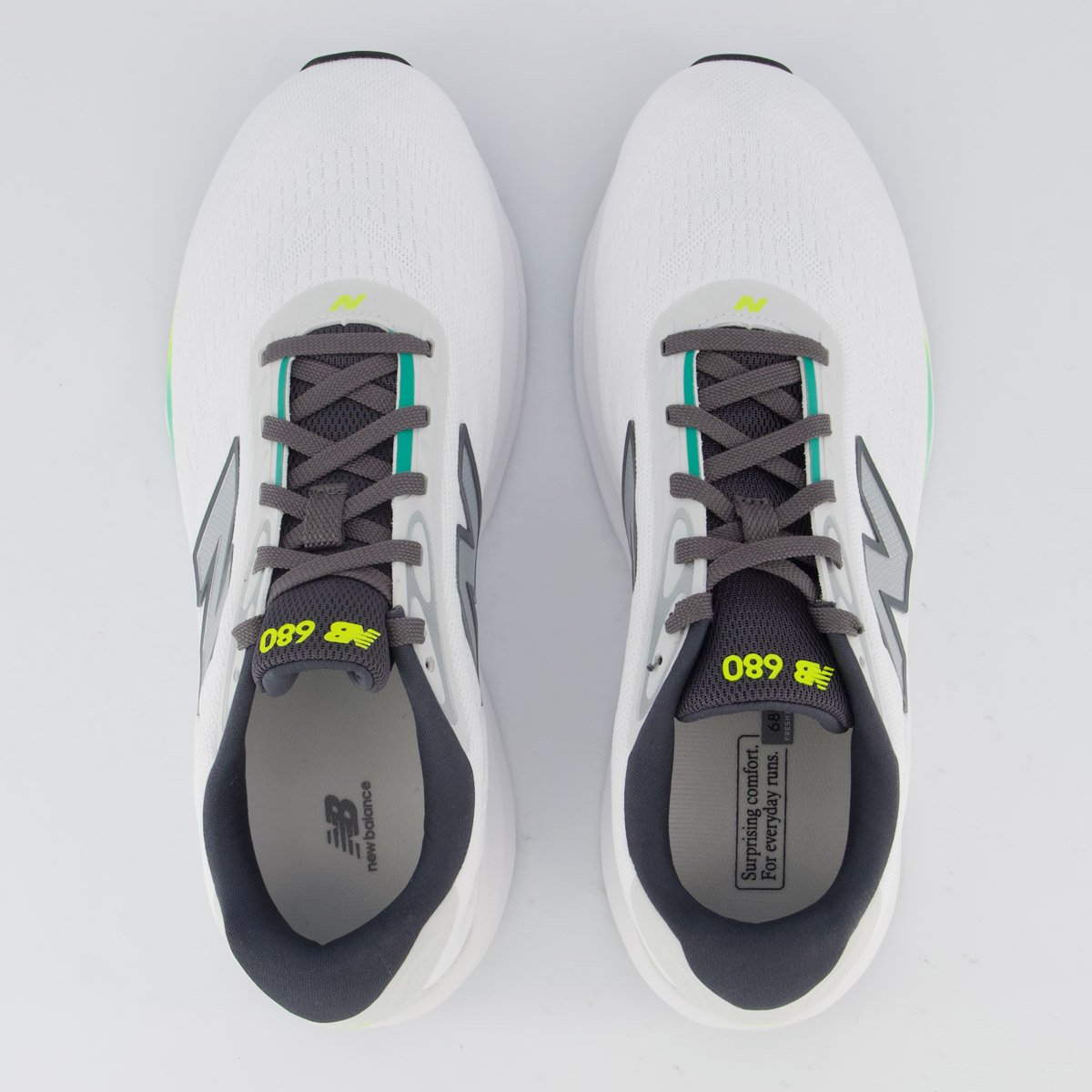 Tênis New Balance Fresh Foam 680 V9 Branco Branco 4