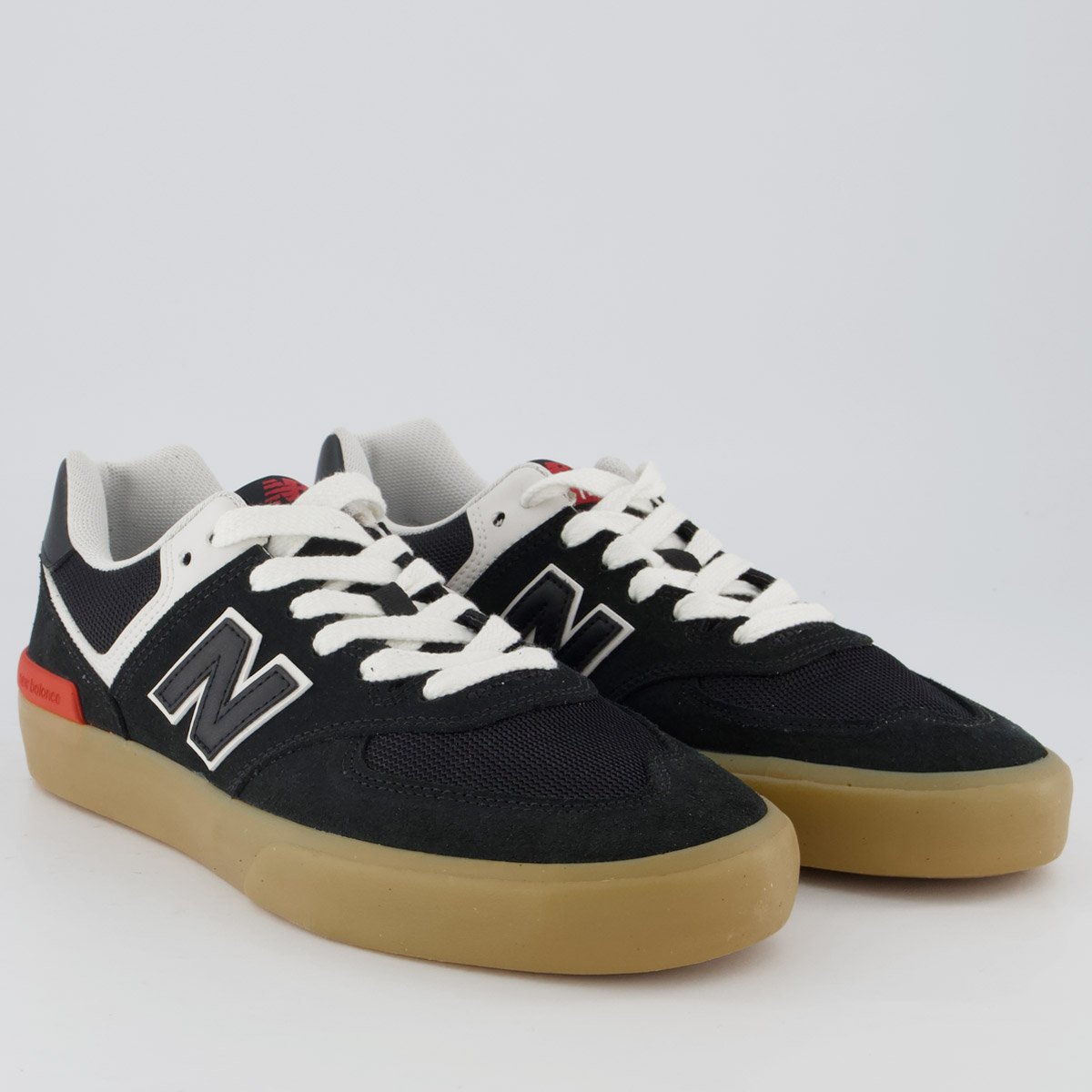 Tênis New Balance NM 574 Preto e Bege Preto 2