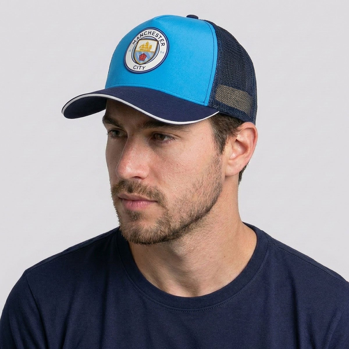 Boné Manchester City Trucker Azul Azul 5