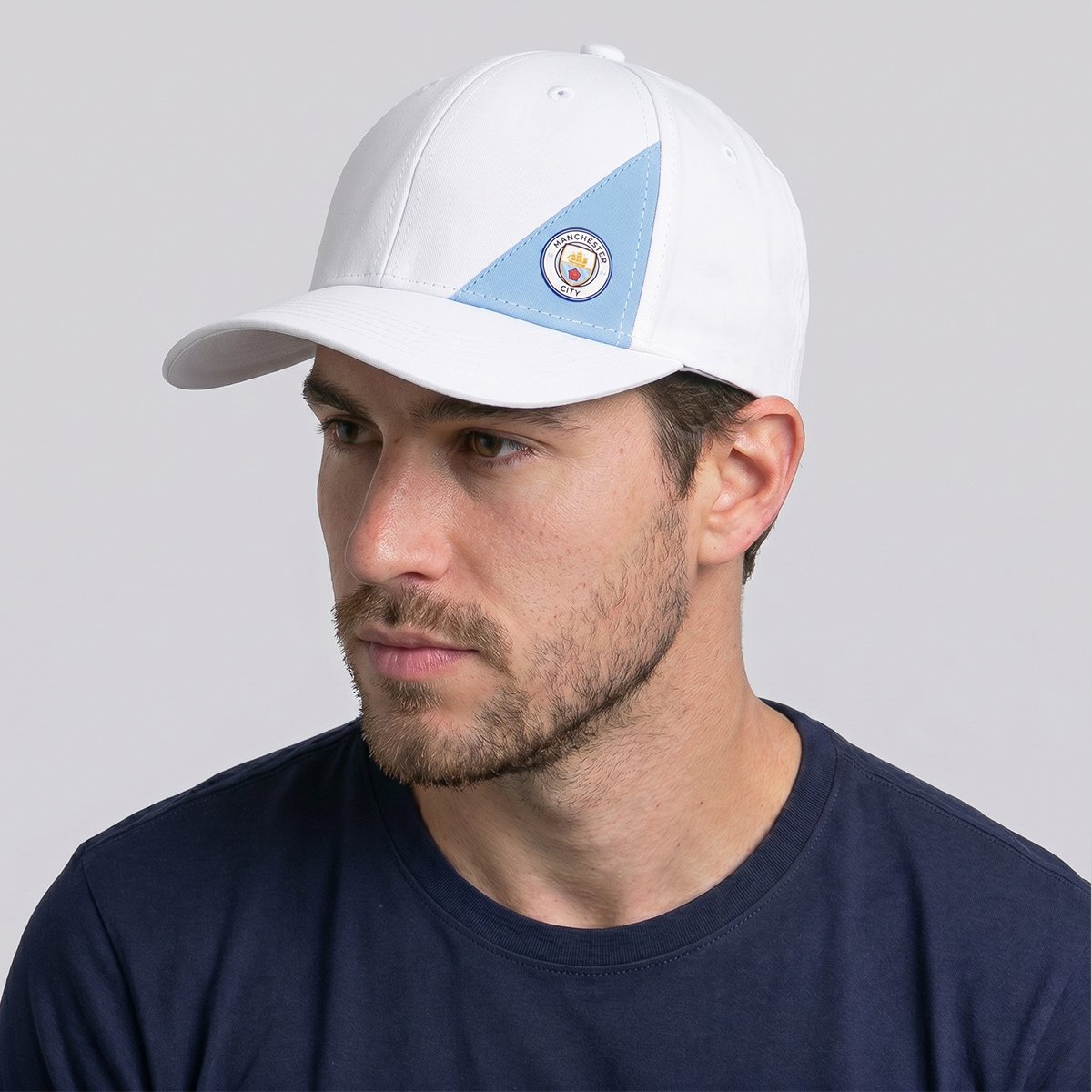 Boné Manchester City Escudo 6 Gomos Branco Branco 5