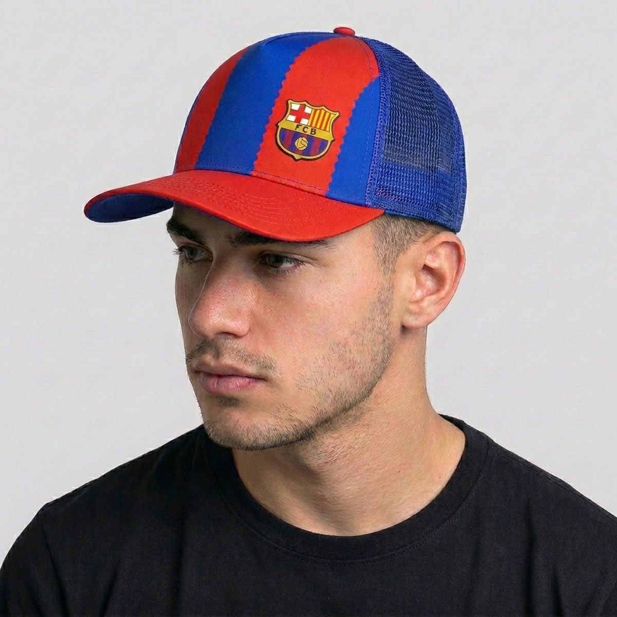 Boné Barcelona Trucker Americano Azul e Vermelho Azul/Vermelho 5