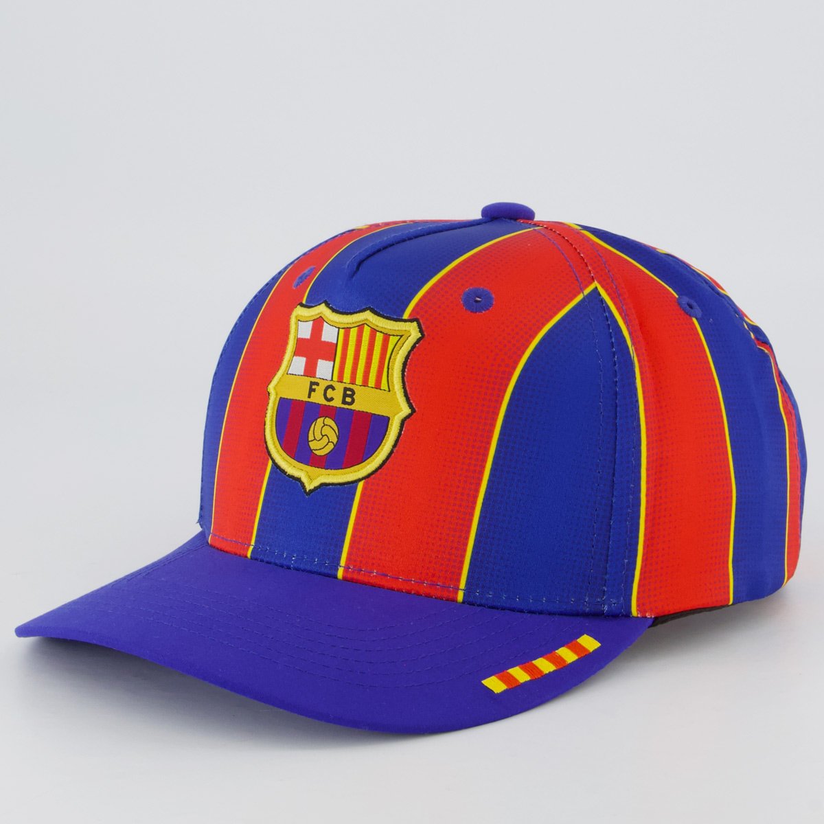 Boné Barcelona Americano Azul e Vermelho