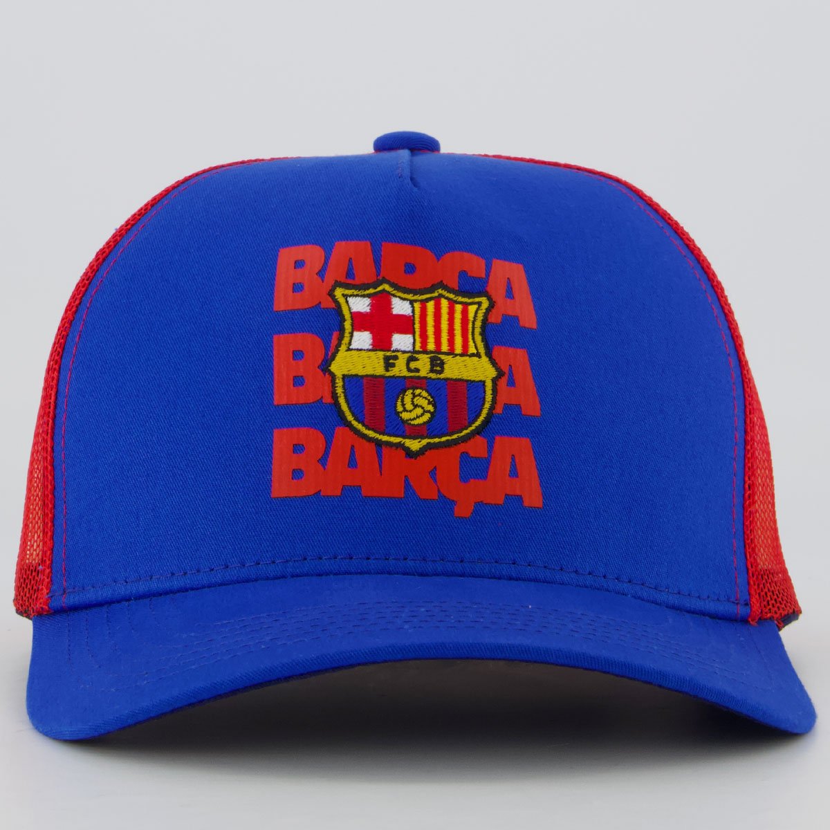 Boné Barcelona Trucker Americano Vermelho e Azul Vermelho/Azul 2