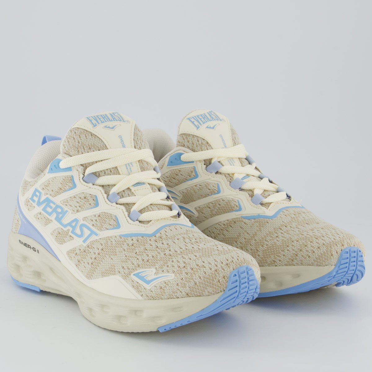 Tênis Everlast Climber Run Feminino Bege e Azul Bege 2