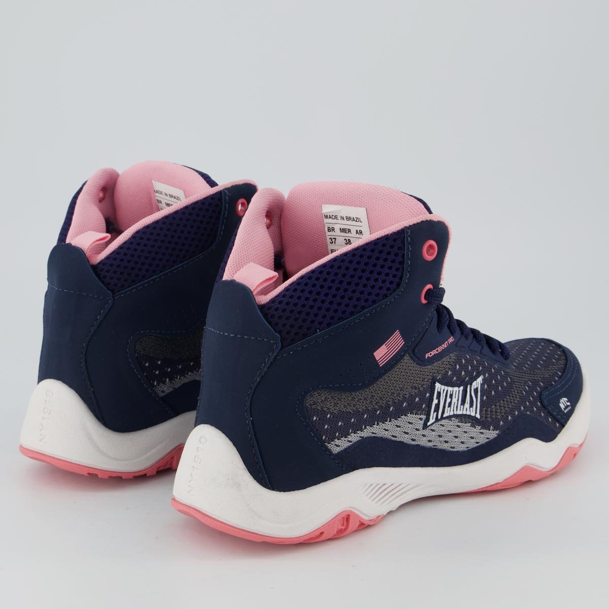 Tênis Everlast Forceknit Pro Feminino Azul Marinho e Rosa Azul Marinho 3