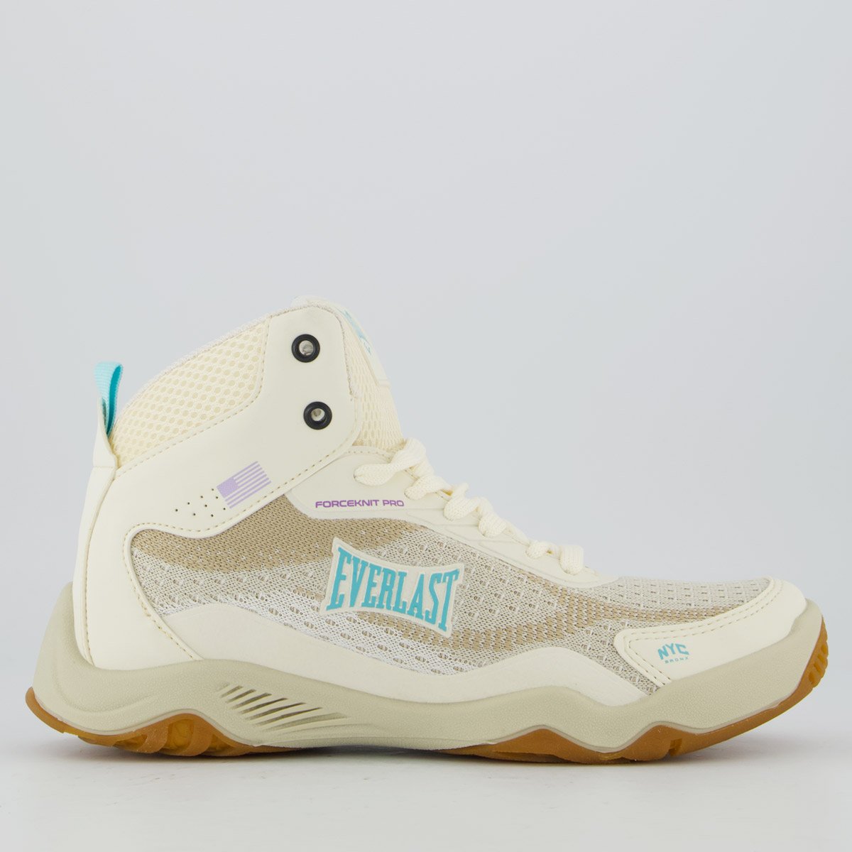 Tênis Everlast Forceknit Pro Feminino Bege e Lilás