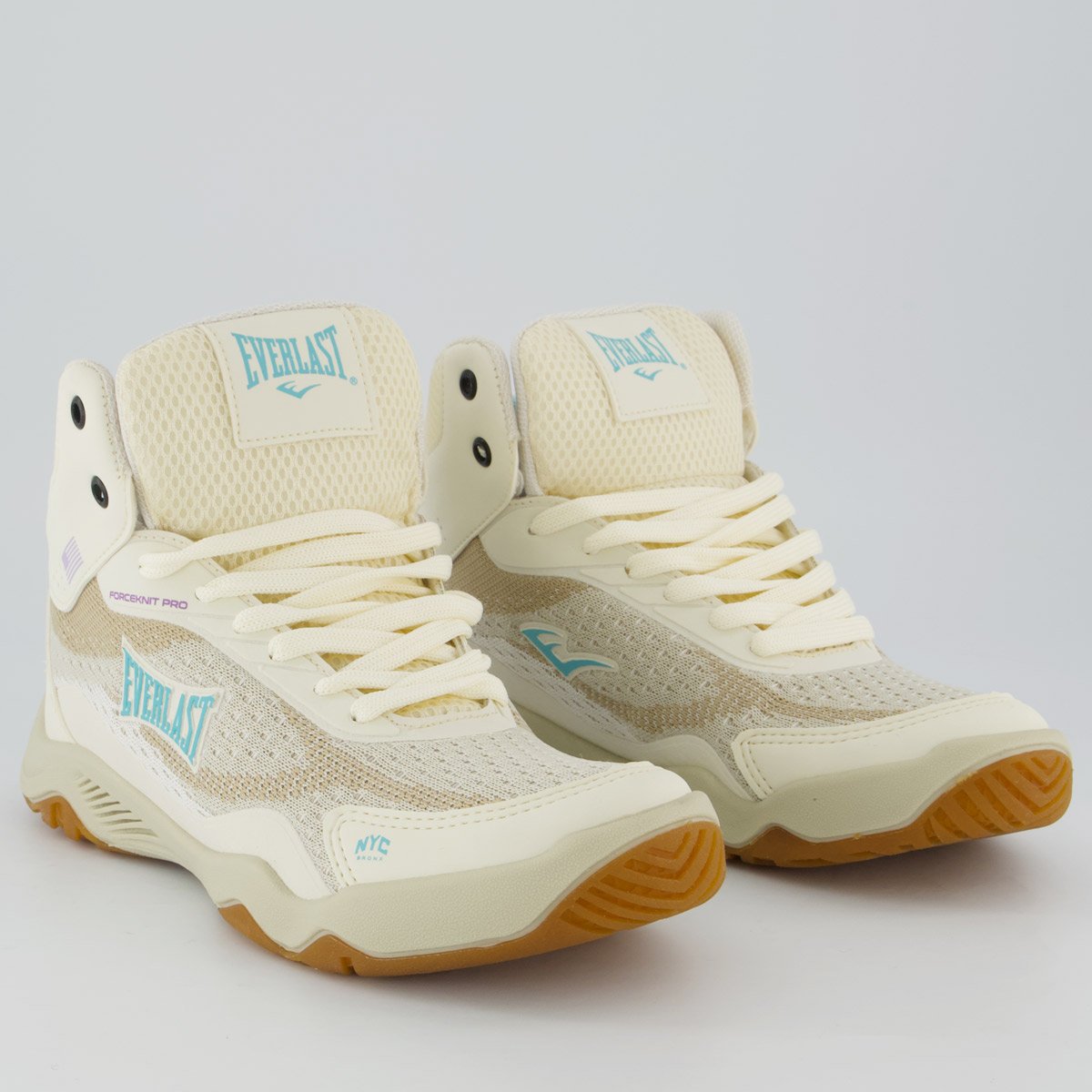 Tênis Everlast Forceknit Pro Feminino Bege e Lilás Bege 2