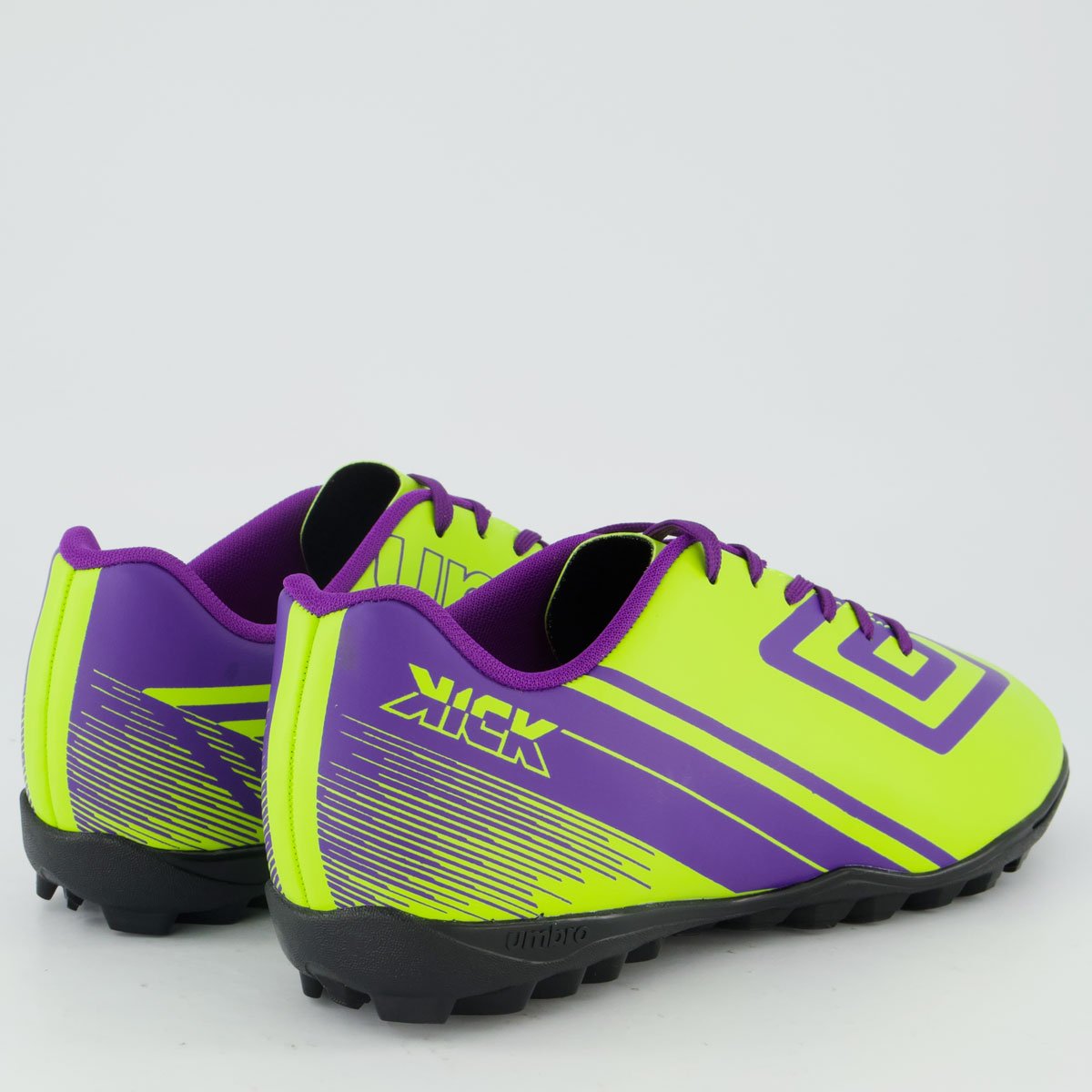 Chuteira Umbro Kick Society Verde Verde/Roxo 3