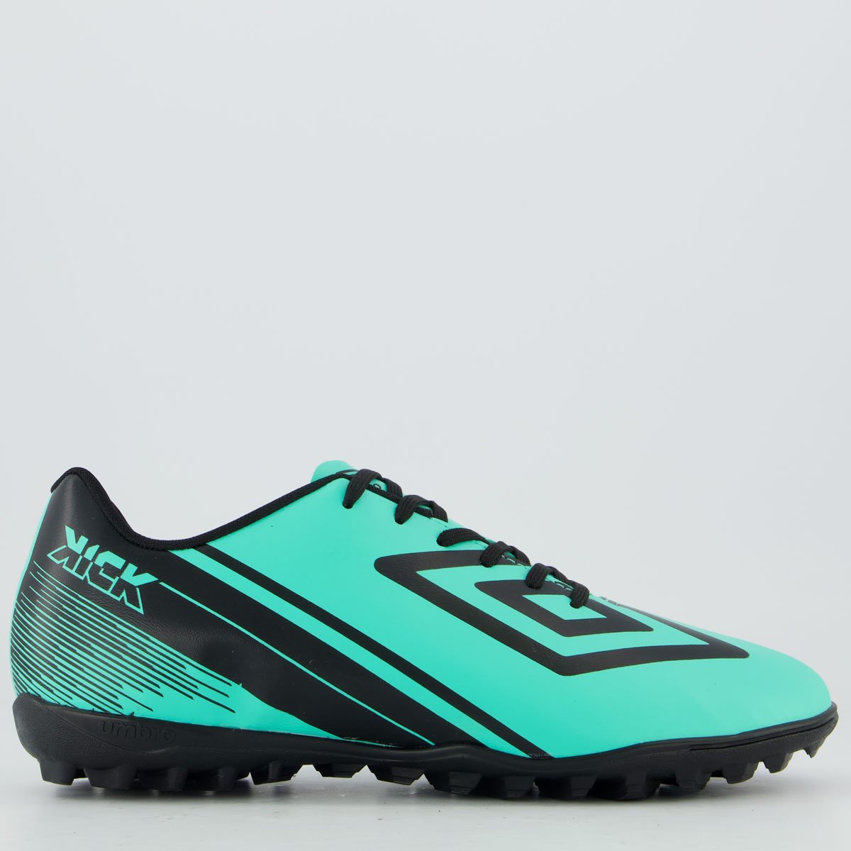 Chuteira Umbro Kick Society Verde e Preta
