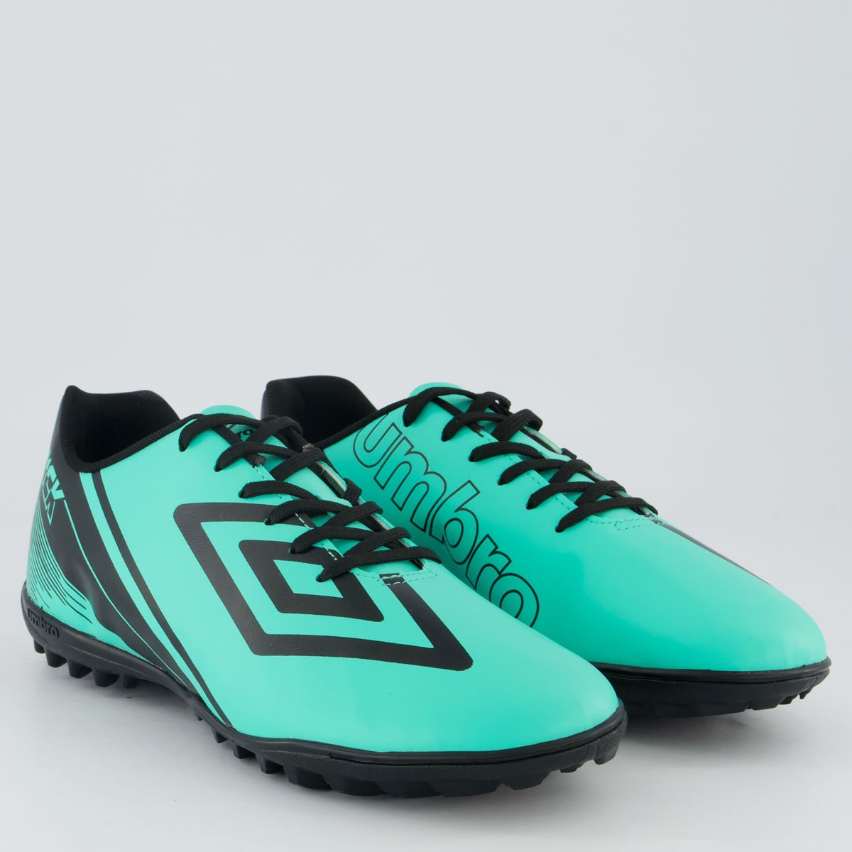 Chuteira Umbro Kick Society Verde e Preta Verde 2