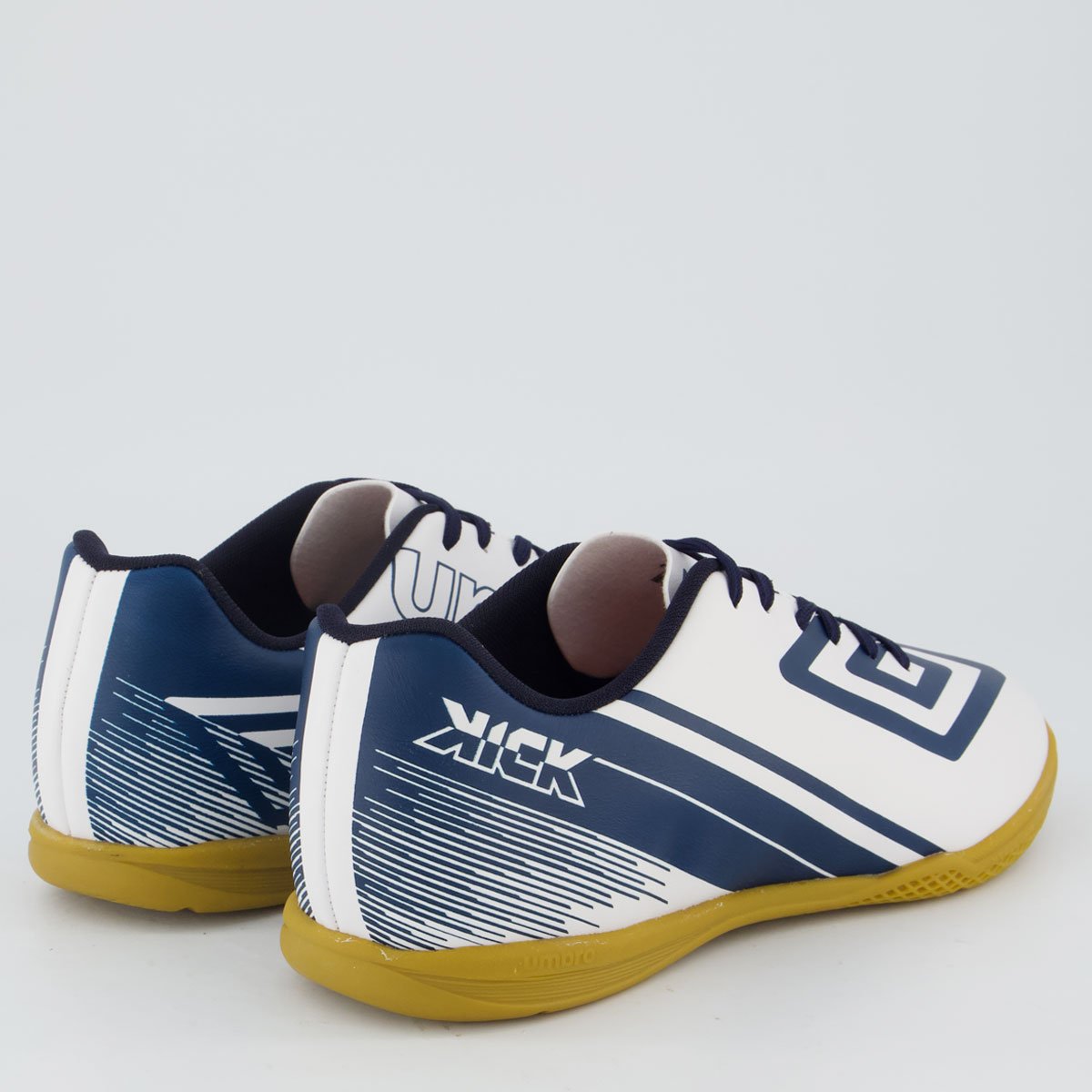 Chuteira Umbro Kick Futsal Branca e Marinho Branco/Azul 3