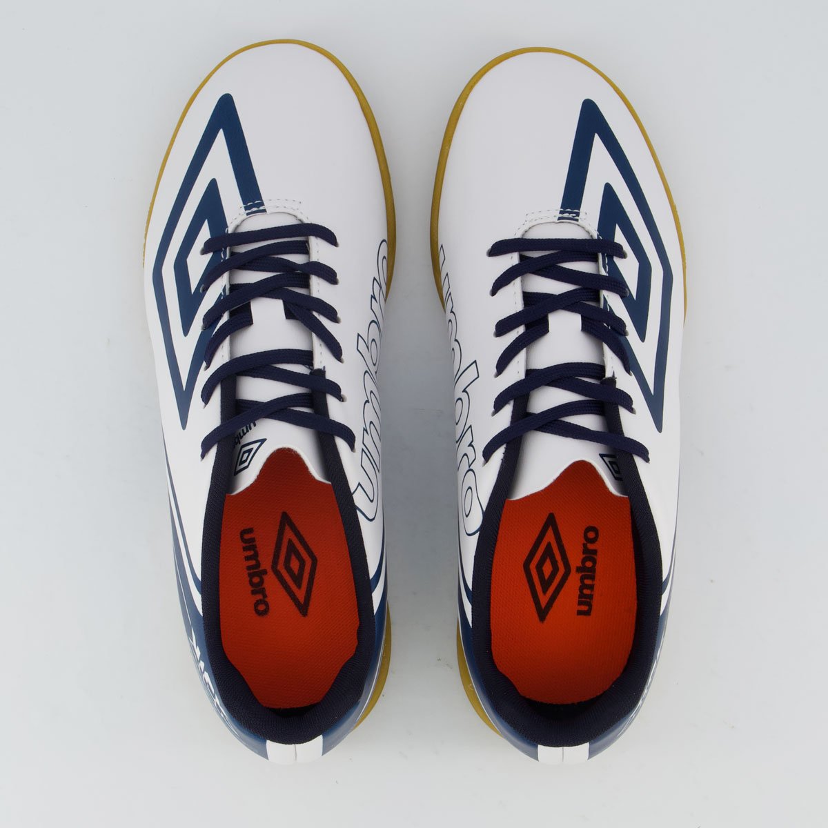 Chuteira Umbro Kick Futsal Branca e Marinho Branco/Azul 4