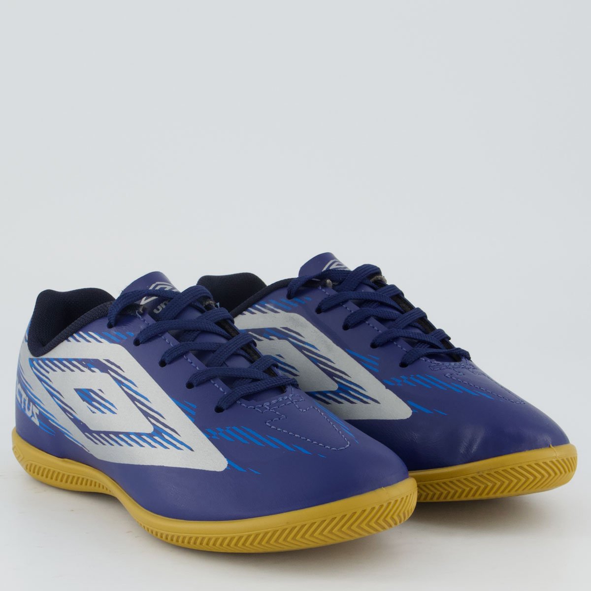 Chuteira Umbro Invictus Futsal Juvenil Azul Marinho e Cinza Azul 2