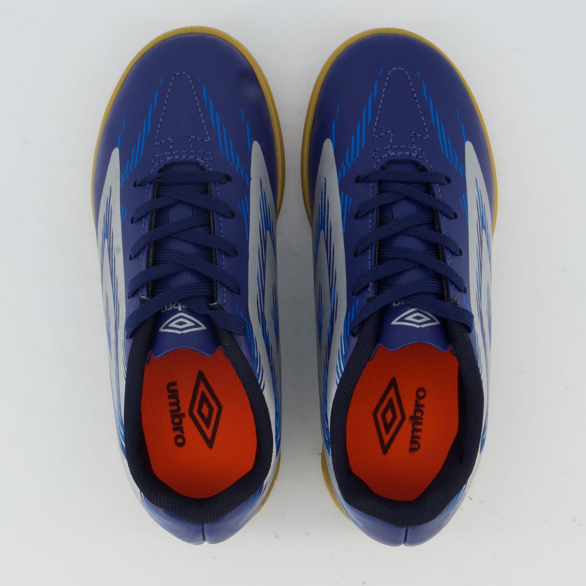 Chuteira Umbro Invictus Futsal Juvenil Azul Marinho e Cinza Azul 4
