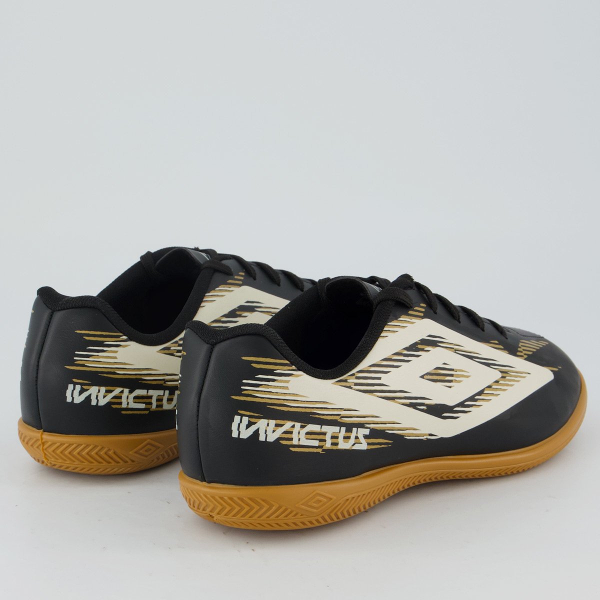 Chuteira Umbro Invictus Futsal Juvenil Preta e Branca Preto 3