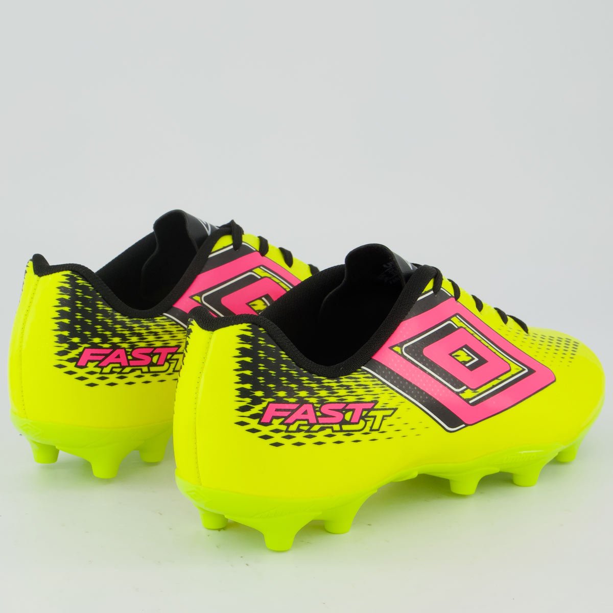 Chuteira umbro Fast II Campo Juvenil Amarela e Rosa Amarelo/Rosa 3