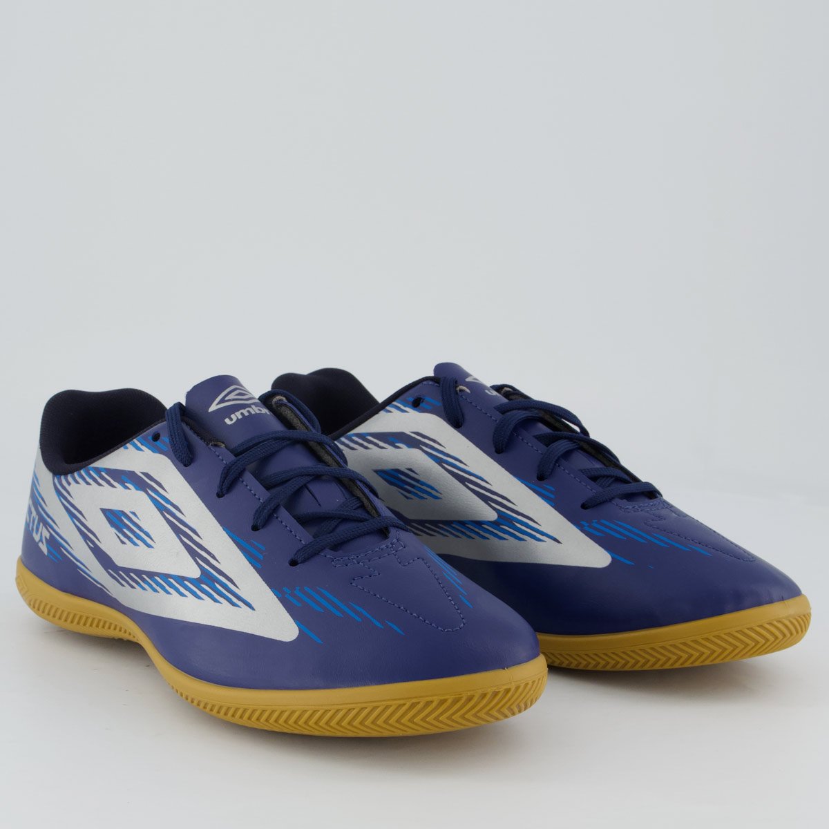 Chuteira Umbro Invictus Futsal Cinza Azul 2