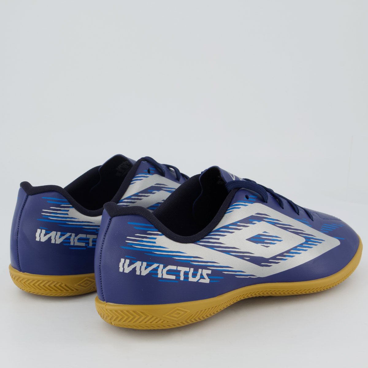 Chuteira Umbro Invictus Futsal Cinza Azul 3